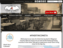 Tablet Screenshot of cowetachamber.com
